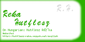 reka hutflesz business card